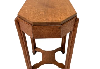 Art Deco Amsterdamse School Octagonal Side Table, 1920s